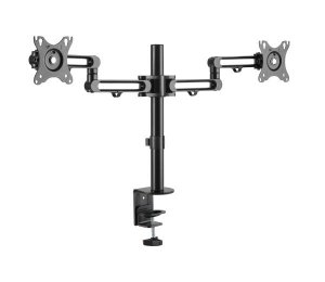 Easilift Dual Monitor Desk Mount With Articulating Arm - Fits Most 17"-32" Monitors