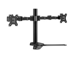 Easilift Freestanding Dual Monitor Mount With Articulating Arm - Fits Most 17"-32" Monitors