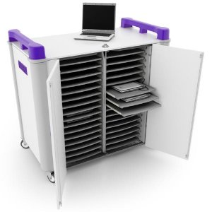 Lapcabby 32 Horizontal 32-device Mobile Ac Charging Trolley For Laptops, Tablets & Chromebooks Up To 19" - Horizontal