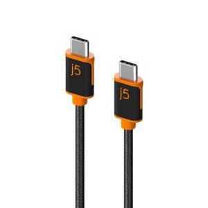 J5create Jucx24 Usb-c To Usb-c Sync & Charge Cable 180cm, Braided Polyester (supports Usb 2.0 With Speeds Up To 480mbps, Output Up To 3a)