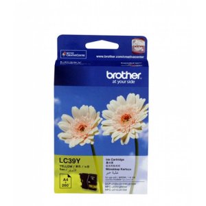 Brother LC39Y Yellow Genuine Ink Cartridge 300 Print Yield