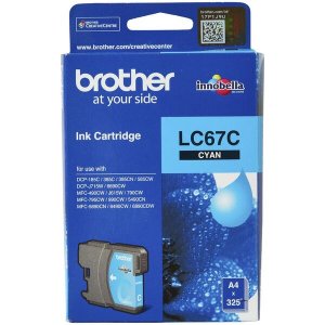 Brother Lc-67c Cyan Ink Cartridge- To Suit Dcp-385c/395cn/585cw/6690cw/j715w, Mfc-490cw/5490cn/5890cn/6490cw/6890cdw/790cw/795cw/990cw- Up To 325 Page