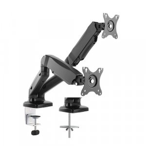 Brateck Dual Monitor Interactive Counterbalance Lcd Vesa Desk Clamp And Grommet Mount Fit Most 17''-32'' Monitors Up To 9kg Per Screen(new)