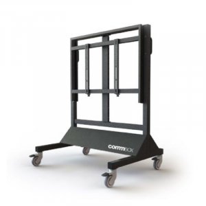 Commbox Cbmobl-wh Mobile Easel W/ Rack, Tilt Angle Of Up To 12 Degrees, For Up To 65