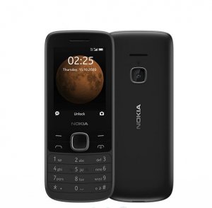 Nokia 225 4g Black- 2.4' Display, Unisoc T117 Cpu, 64mb Rom,128mb Ram, 16gb Microsd Card (included Inside Phone), 0.3 Mp Camera, Dual Sim