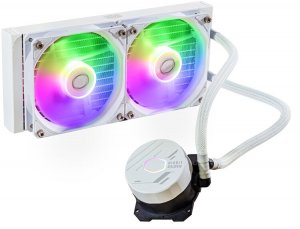 CoolerMaster Ml240l Core White Argb, 2x New 120 Argb Fan, New Dual Chamber Gen S, 240mm R