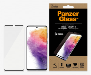 Panzer Glass Samsung Galaxy A73 5g Screen Protector - (7308), Anti-fingerprint, Crystal Clear, Rounded Edges, Edge-to-edge Protection, 100 % Touch
