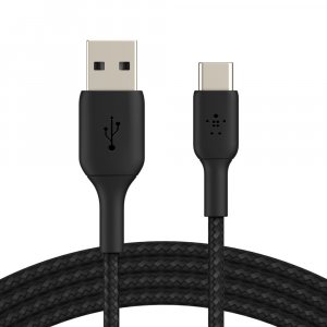 Belkin Boost charge Braided Usb-c To Usb-a Cable (3m / 9.8ft, Black) - Usb-if Certified To Ensure Compatibility