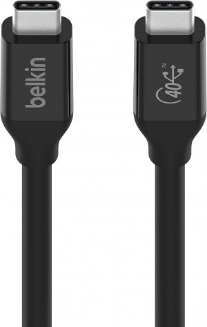 Belkin Usb 4.0 Cable (0.8m) (usb-c To Usb-c) - Black (inz001bt0.8mbk) - Maximum Performance From A Single Usb C Cable, Up To 40 Gbps