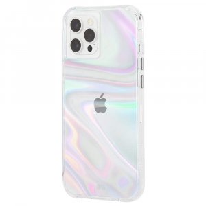 Case-mate Force Technology  Iphone 12 Pro Max - Soap Bubble (cm043454), 10 Foot Drop Protection, MicropelÂ® Antimicrobial Case Protection, Iridescent Swirl Effect