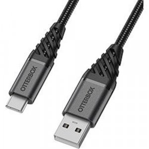 Otterbox Usb-c To Usb-a Cable 2m - Premium - Dark Ash Black ( Usb A To Usb C ) - Rugged, Tough