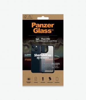 Panzerglass Panzer Glass Silverbullet Clear Case For Apple Iphone 13 Mini - Black - Slim Fashionable Design, Anti-bacterial, Enhance Protection