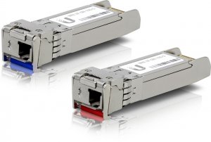 Ubiquiti Ufiber  Sfp+ Single-mode Module 10g Bidi 2-pack - Same 10gbps Speed, Less Cable Required (single Strand And Lc Connector)