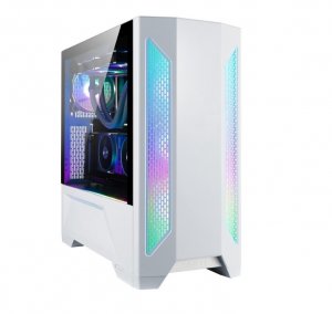 Lian Li LANCOOL II-W Mid-Tower E-ATX RGB Tempered Glass Side Case - White