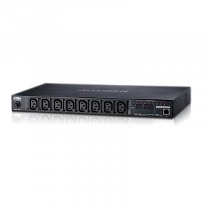 Aten 8 Port 1u 16a Smart Pdu With Outlet Level Metering And Outlet Control, 7xc13 + 1xc19 Outlets (pe8208g)