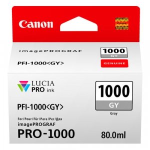 Canon Pfi-1000 Grey Ink Tank For Imageprograf Pro-1000 80ml