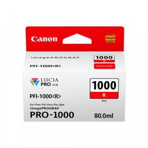 Canon Pfi-1000 Red Ink Tank For Imageprograf Pro-1000 80ml