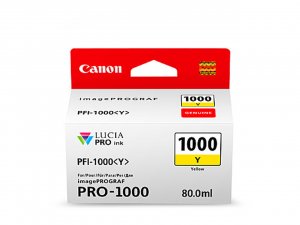 Canon Pfi-1000 Yellow Ink Tank For Imageprograf Pro-1000 80ml