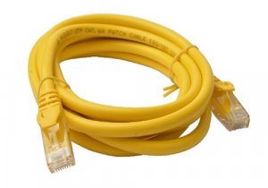 8ware Cat 6a Utp Ethernet Cable, Snagless  - 2m Yellow