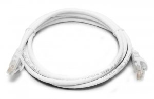 8ware Cat 6a Utp Ethernet Cable, Snagless - 3m White