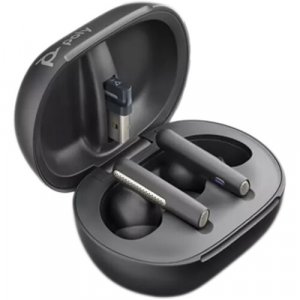 Poly Voyager Free 60+ UC Wireless Earbuds (USB-A Dongle, Carbon Black)