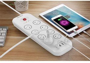Huntkey 8-outlet Surge Protector With 4 Usb Charging Outlets (sac807)