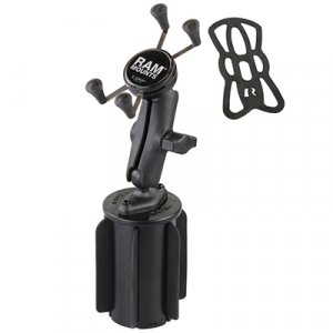 Ram Mounts Rap-299-3-un7b Ram-a-can Ii Universal Cup Holder Mount With Universal X-grip Cell/iphone Cradle