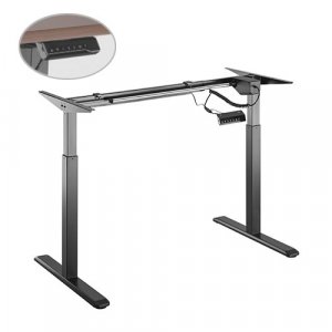 Brateck 2-stage Single Motor Electric Sit-stand Desk Frame With Button Control Panel-white Colour