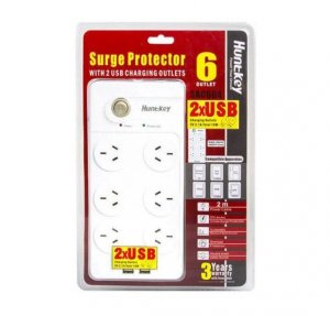 Huntkey Power Board SAC604 With 6 Sockets And 2 Usb Ports