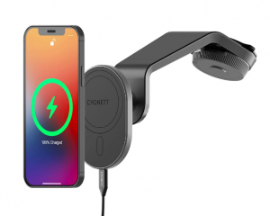 Cygnett Maghold Magnetic Car Wireless Charger - Window - Black (cy3767wlcch), Strong Hold, Adjustable View