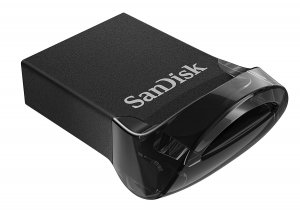 Sandisk Ultra Fit Usb 3.1 Flash Drive, Cz430 128gb, Usb3.1, Black, Plug & Stay, 5y