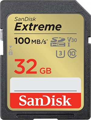 SanDisk Extreme SD UHS-I Card, V30, U3, 4K UHD 32GB