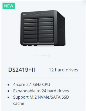 Synology DS2419+ II Diskstation 12-bay NAS