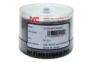 Jvc (taiyo Yuden) Cd-r / 52x / 700mb / 50 Tube / Glossy Waterproof Pr