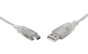 8ware Usb 2.0 Cable 3m A To B 5-pin Mini Transparent Metal Sheath Ul Approved