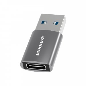 Mbeat Elite Usb 3.0 (male) To Usb-c (female) Adapter -  Converts Usb-c Device To Any Computers, Laptops With Usb-a Port, Usb 3.0 5gbps - Space Grey