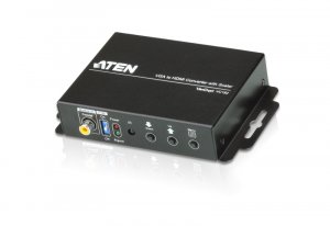 Aten Professional Converter Vga & 3.5mm Audio To Hdmi Converter With Scaler