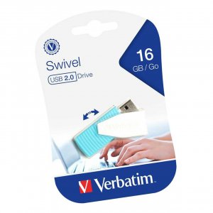 Verbatim 16gb Store'n'go Usb Drive Stick Mini Swivel - Blue