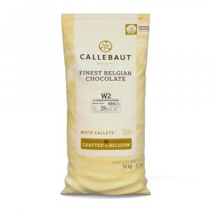 Callebaut W2 28% White Chocolate 10kg Belgian Couverture Callets Belgium 