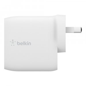 Belkin Wcd001au1mwh 2 Port Wall Charger, 12w, Usb-a (2), Boost Charge, White, Include Usb-a To Lgn Cabl