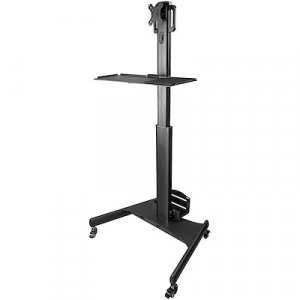 StarTech Mobile Standing Workstation with Monitor Mount CPU/PC Holder