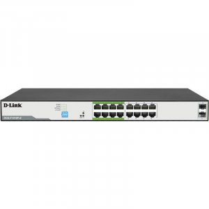 D-link 18-port Gigabit Poe Switch With 16 Poe+ Ports (8 Long Reach 250m) And 2 Sfp Uplinks