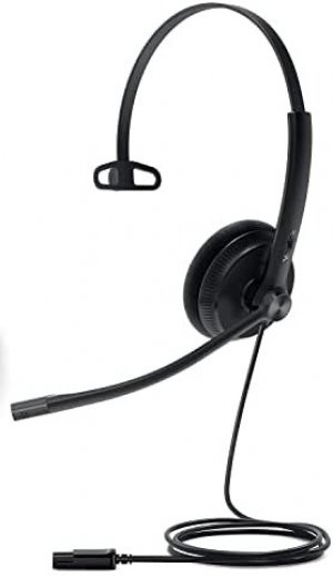 Yealink Yhm341-lite  Wideband Qd Mono Headset, Foam Ear Cushion, For Yealink Ip Phones, Qd Cord Not Included, Noise-canceling, Hd Voice Quality