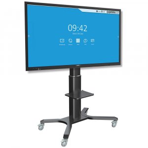 Commbox Cbmobc Cadence Motorised Stand, W/ Built-in Remote, & Laptop Shelf, For 55