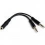 Startech.com Muyhsfmm 3.5mm 3 Pin Headset Splitter