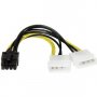 Startech.com Lp4pciex8adp 6 Lp4 To 8 Pin Pcie Power Cable Adapter.