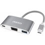 Choetech Hub-v02 Usb-c To Vga+usb C+usb A Multiport Adapter