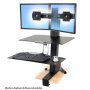 Ergotron 33-349-200 WorkFit-S, Dual Monitor with Work Surface+