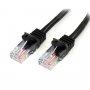 StarTech 0.5m Black Cat5e / Cat 5 Snagless Ethernet Patch Cable 0.5 m 45PAT50CMBK