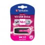 Verbatim 16gb V3 Usb3.0 Pink Store'n'go V3; Rectractable